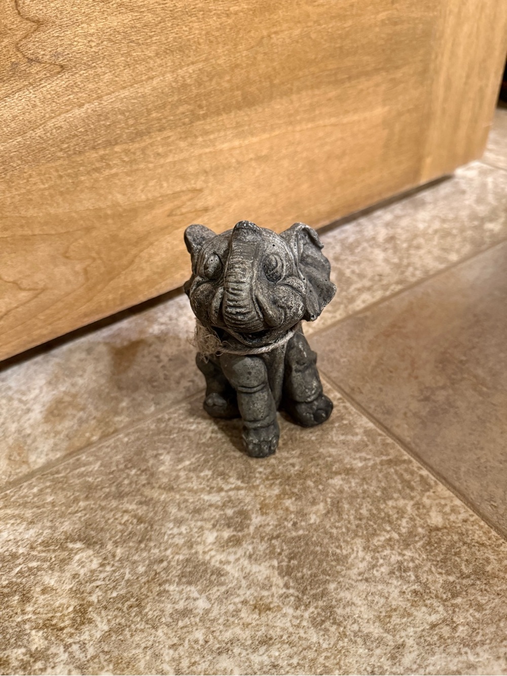 Vintage Stone Elephant Figurine